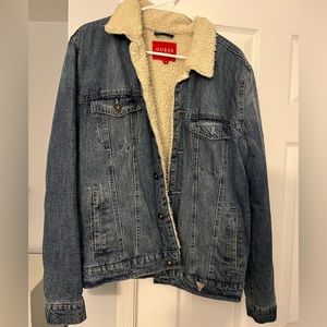 Vintage Guess Sherpa Jean jacket